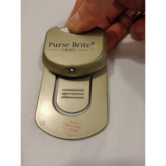 Purse Brite Lite Light LED Battery Powered As Seen On Lamp Click Touch Off Go - Picture 3 of 6